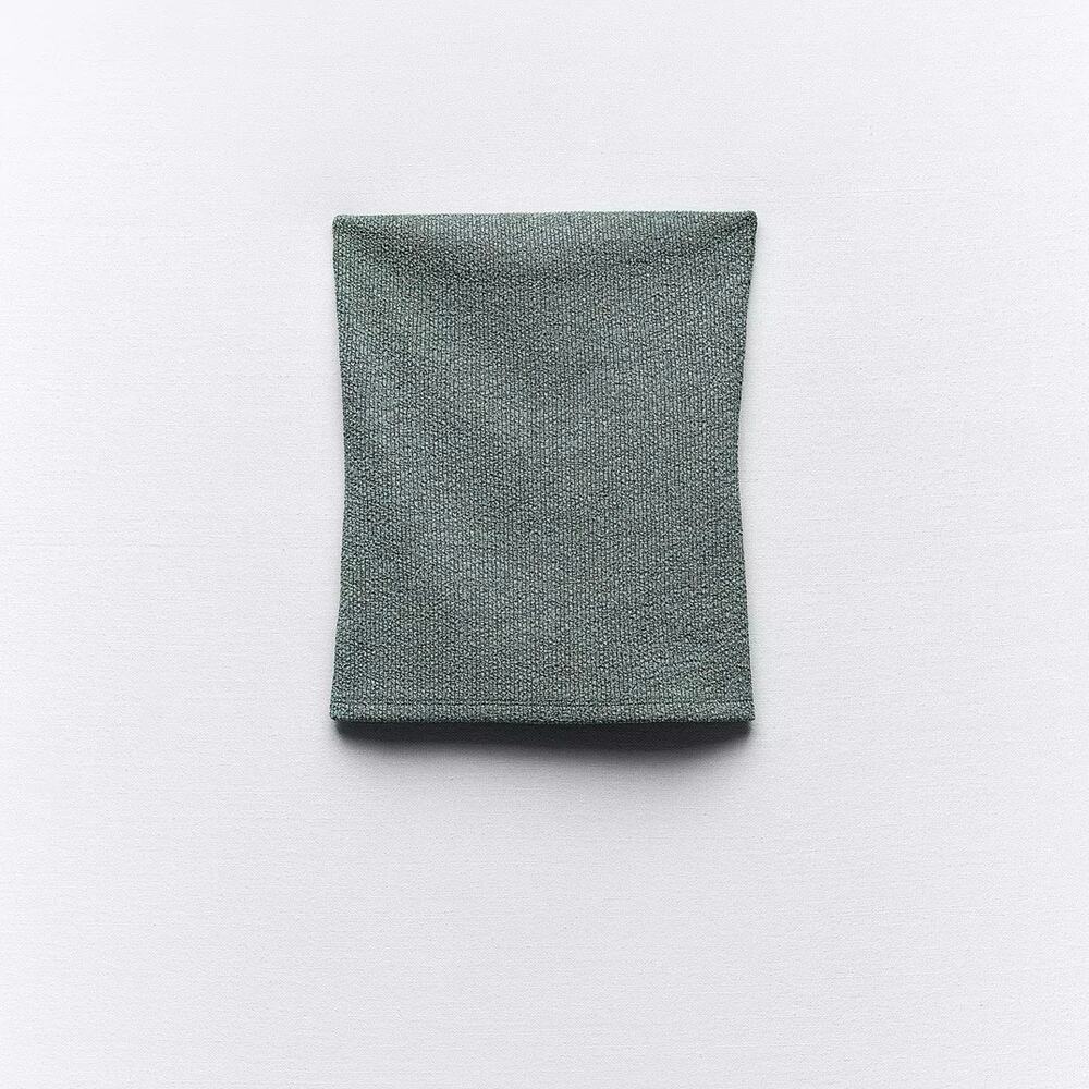 Zara Shiny Textured Bandeau Top
